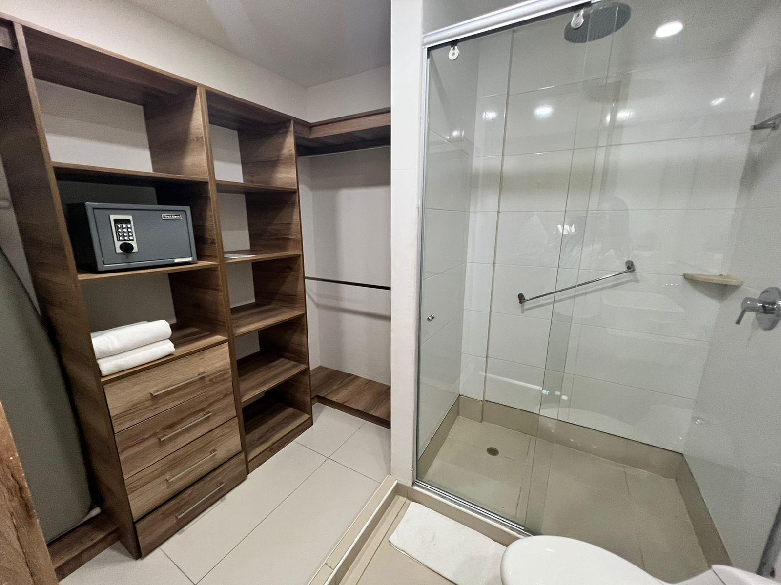 Bathroom with safe box- Apartments